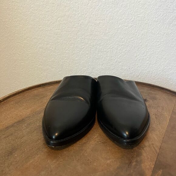 ATP Atelier All Tomorrow's Parties Black Leather Anzi Mules Women's Size 35 US 5 - Picture 2 of 11